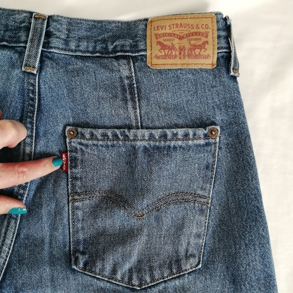 Levi's '94 Baggy Seamed Jeans Medium Blue Wash Wide Leg 27 (4) - Picture 11 of 16